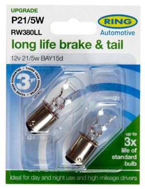 LONGLIFE 12V 21/5W BAY15d 2tk Ring RW380LL