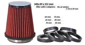 Koonusfilter universaalne 6-adapter AutoMax 6772