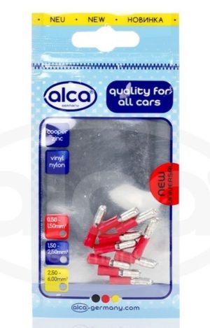 Juhtmeotsik punane torutüüpi 4 mm.BLISTER 10 tk A63134