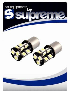 12V SP led BAY15d 19xSMD 5050 lediga, CANBUS, valge 2tk LED-1254