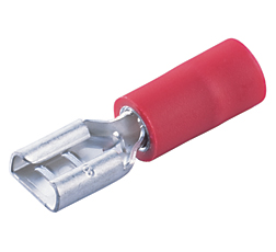 Juhtmeotsik lapik punane 4,8x0,5mm 100tk 81064-741