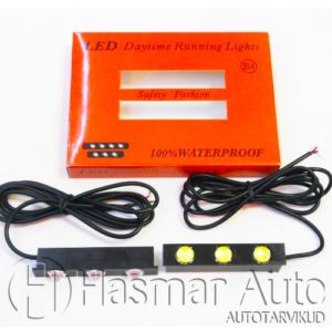 LED päevatuled 1W 3power led  2tk LED-1920