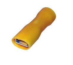 Juhtmeotsik emane KAETUD kollane 100tk 81286-1543