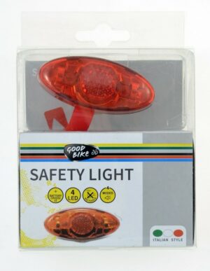 Hoiatustuli punane " 4 SAFETY " 4-led GoodBike BN88306