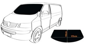 Aknakate külmumisvastane must 90x175cm 01516