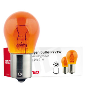 24V 21W BA15s AMBER Amio 01005