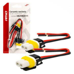 pistikupesad keraamilised h8 h9 h11 2tk amio 03056